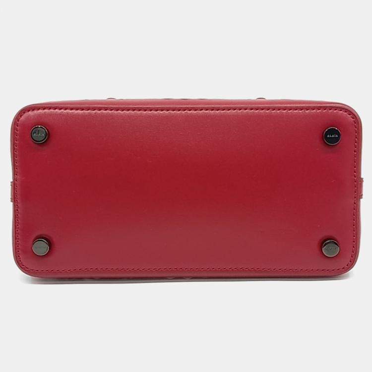Pre Owned Alaia Red Leather Laser Cut Mina Bag