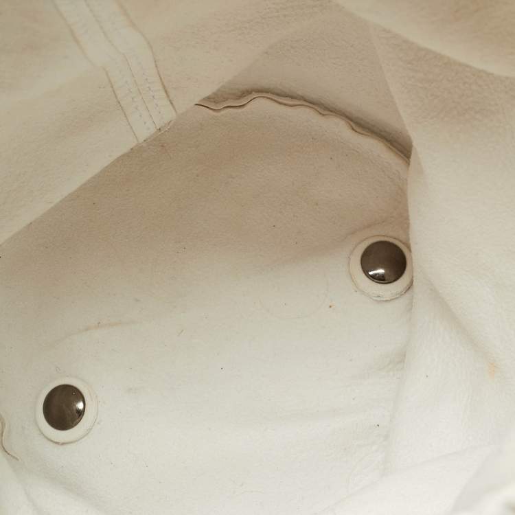 Pre Owned Alaia White Leather 1992 Edition Vienne Bucket Bag