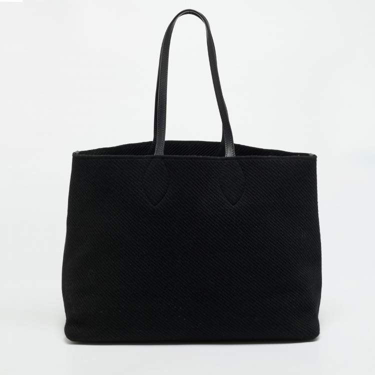 مملوكة مسبقًا Alaia Black Knitted Fabric Logo Tote