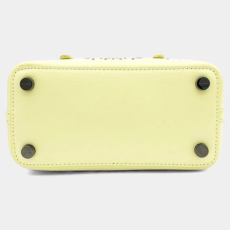 Pre Owned Alaia Yellow Leather Laser Cut Mina Bag