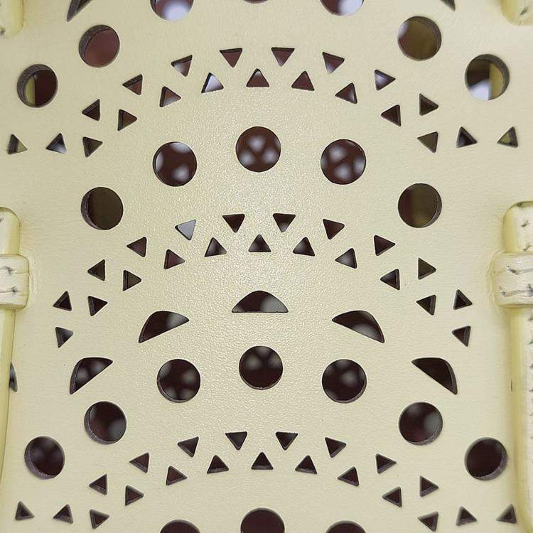 Pre Owned Alaia Yellow Leather Laser Cut Mina Bag