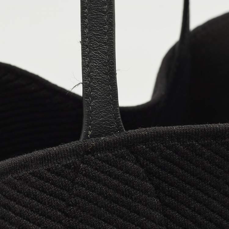 Pre Owned Alaia Black Logo Knitted Tote