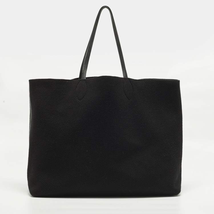 Pre Owned Alaia Black Logo Knitted Tote