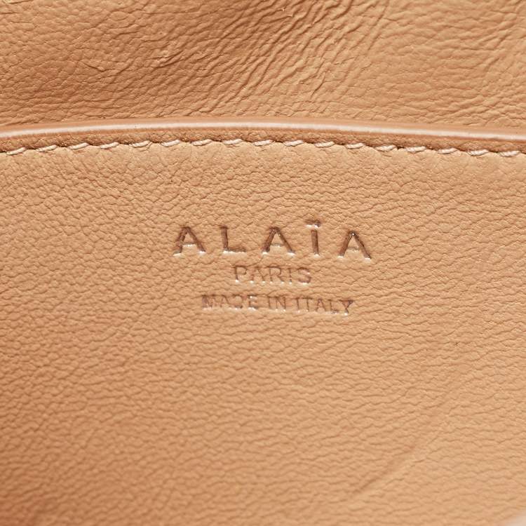 Pre Owned Alaia Leonie Black Python Top Handle Bag