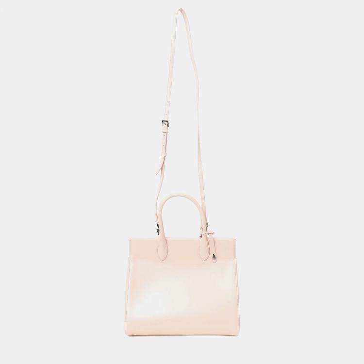 Pre Owned Alaia Pink Leather Folded Top Handle With Strap