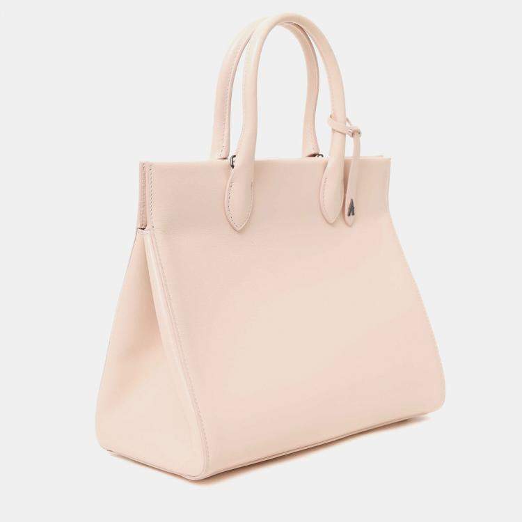 Pre Owned Alaia Pink Leather Folded Top Handle With Strap