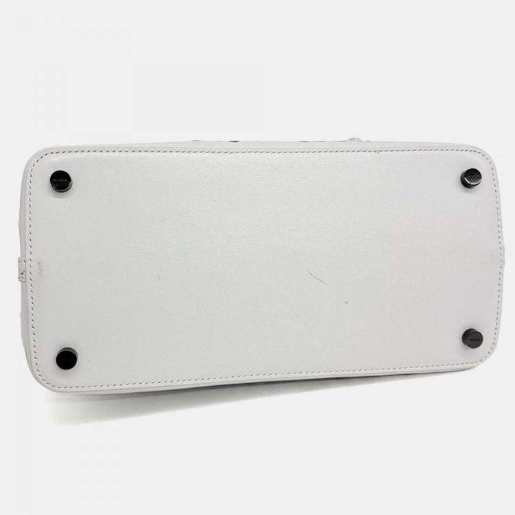 Pre Owned Alaia White Leather Laser Cut Mina Bag