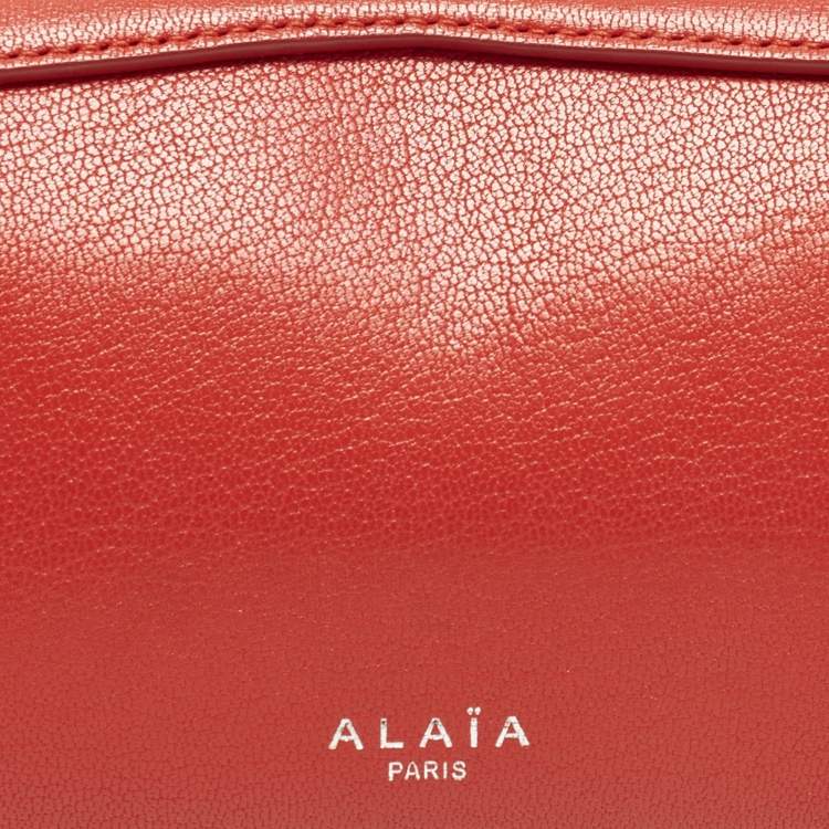 Pre Owned Alaia Red Le Teckel Small Leather Shoulder Bag