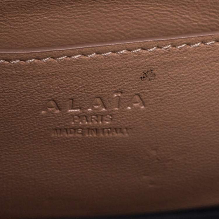 Pre Owned Alaia Black Leather Studded Clutch