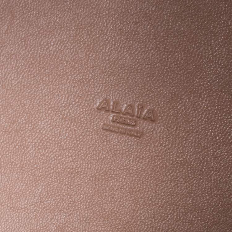 Pre Owned Alaia Plum Leather Mina 32 Tote