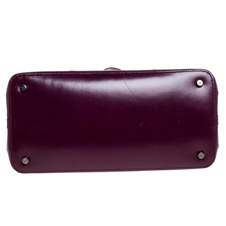 Pre Owned Alaia Plum Leather Mina 32 Tote