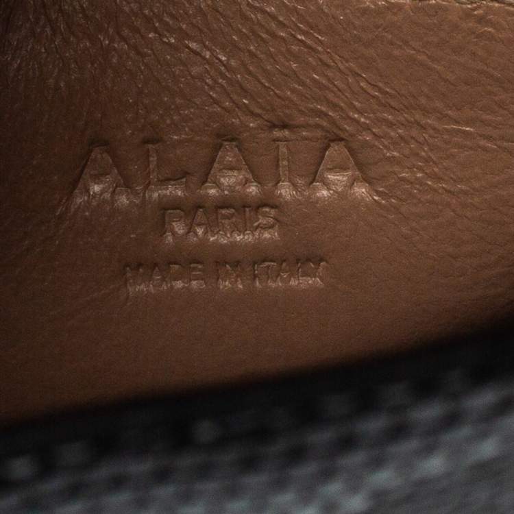 Pre Owned Alaia Black Lizard Flap Tote