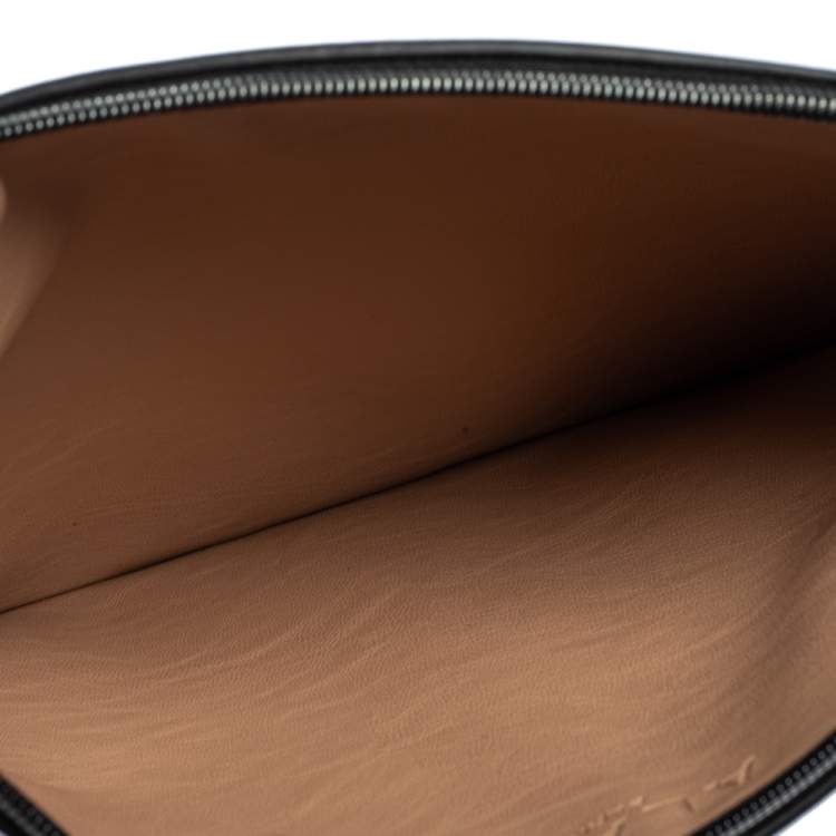 Pre Owned Alaia Black Leather Zip Slim Pouch 