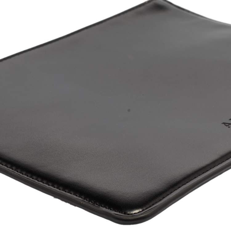 Pre Owned Alaia Black Leather Zip Slim Pouch 