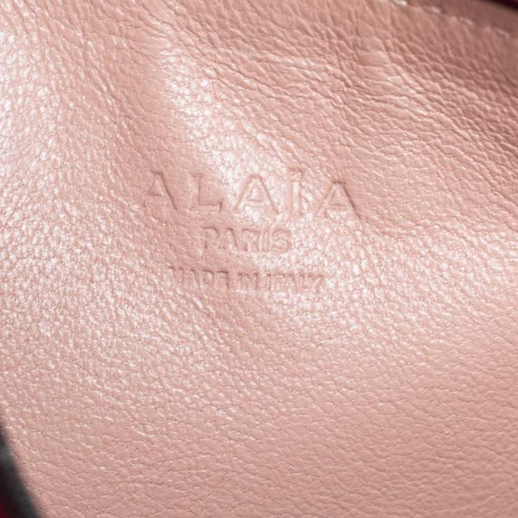 Pre Owned Alaia Red Leather Laser Cut Tote