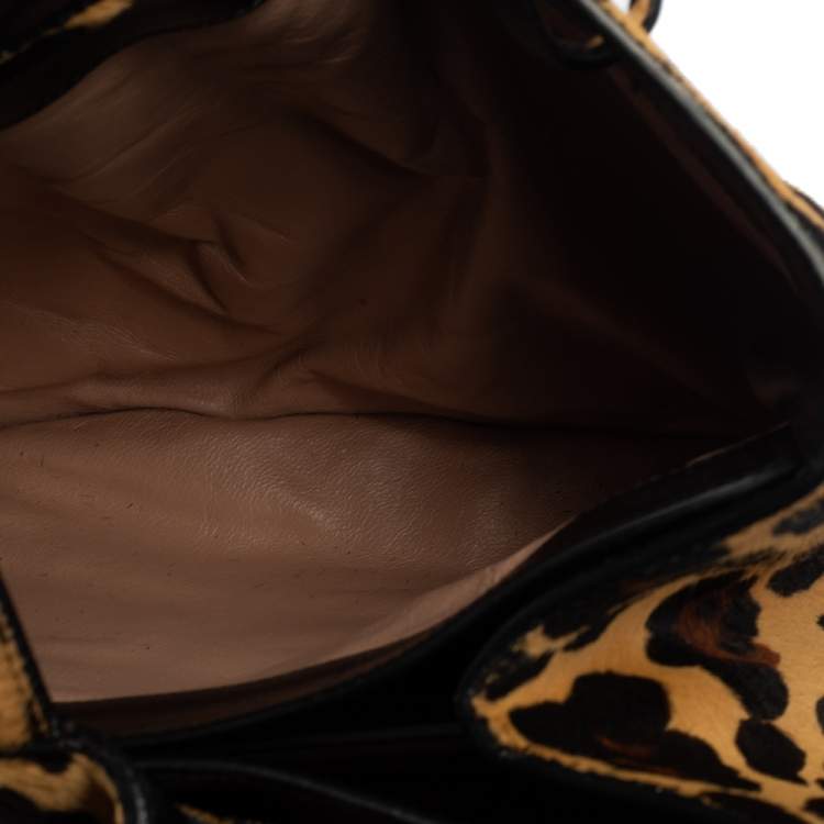 Pre Owned  Alaia Brown/Beige Calf Hair Rose Marie Bucket Bag