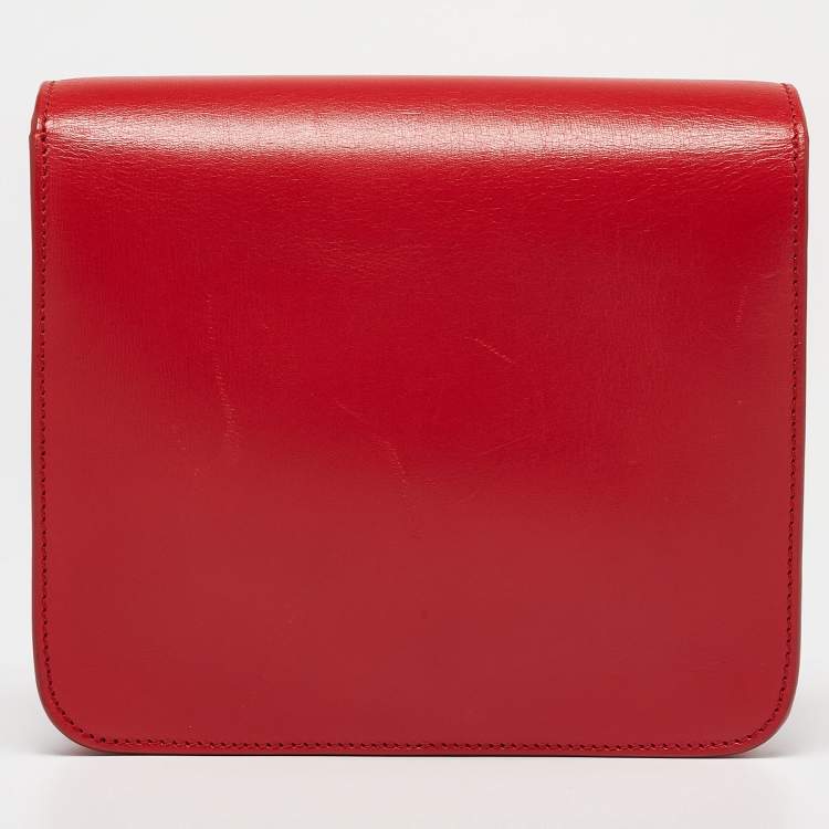 Pre Owned Alaia Red Leather Flap Crossbody Bag