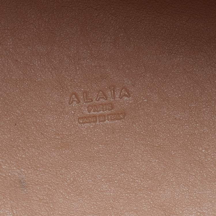 Pre Owned Alaia Black Leather Studded Tote