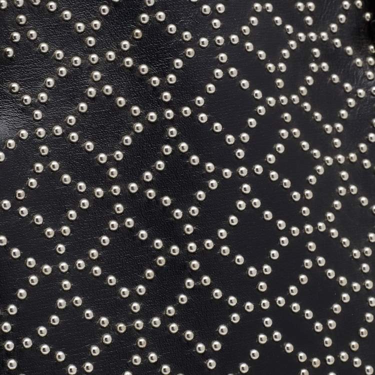 Pre Owned Alaia Black Leather Studded Tote