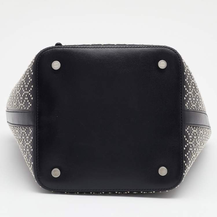 Pre Owned Alaia Black Leather Studded Tote
