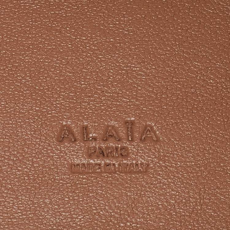 Pre Owned Alaia White Croc Embossed Leather Mina Vienne Tote