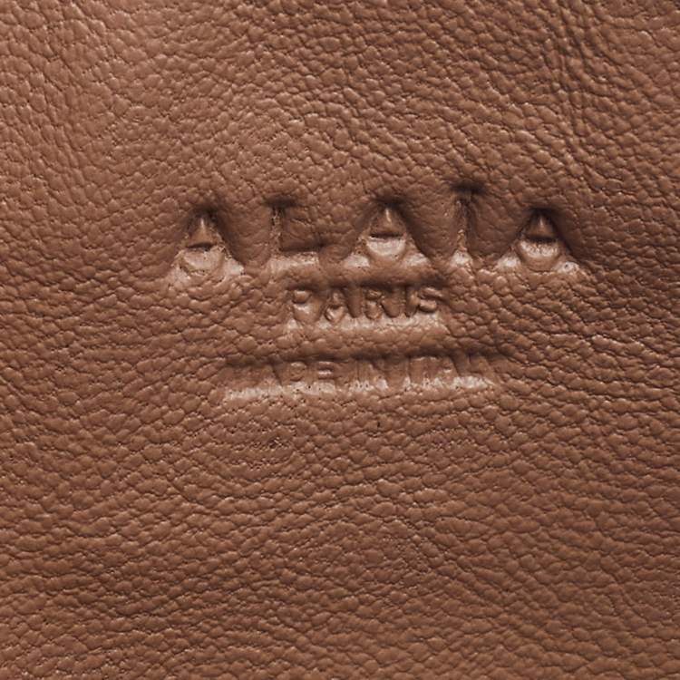 مملوكة مسبقًا Alaia Black Leather Laser Cut Out Mina Shopper Tote