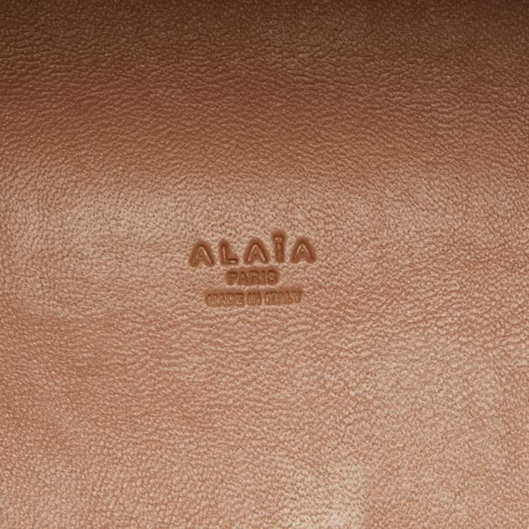 Pre Owned Alaia Black/White Leather Laser Cut Tote