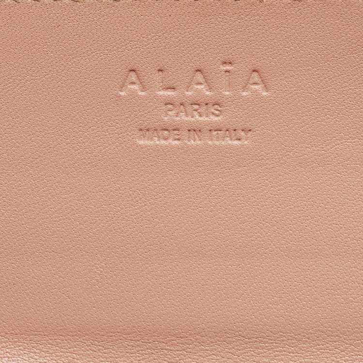 Pre Owned Alaia Beige Leather Flap Continental Wallet