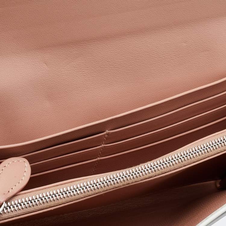 Pre Owned Alaia Beige Leather Flap Continental Wallet