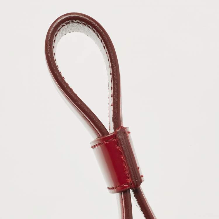 Pre Owned Alaia Burgundy Leather Laser Cut Bucket Bag