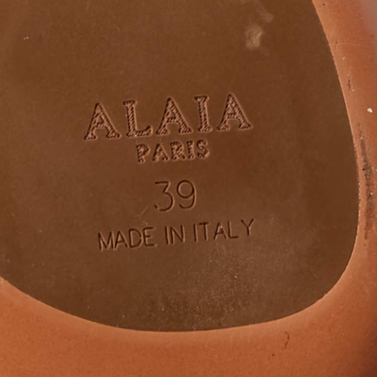 Pre Owned Alaia Black Suede Gomet Embellished Ankle Boots Size 39