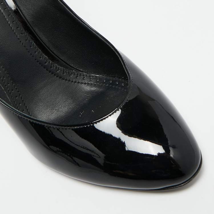 مملوكة مسبقًا Alaia Size 39 Black Patent Leather Ankle Strap  Pumps