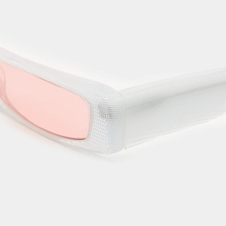 Pre Owned Alain Mikli x Alexandre Vauthier White/Pink A05039 Edwidge Rectangle sunglasses