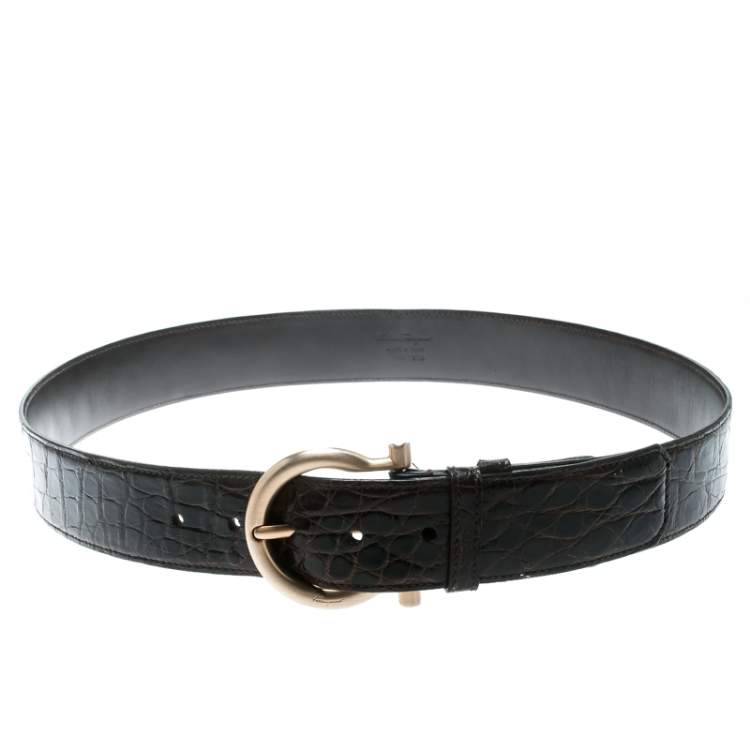 salvatore ferragamo crocodile belt