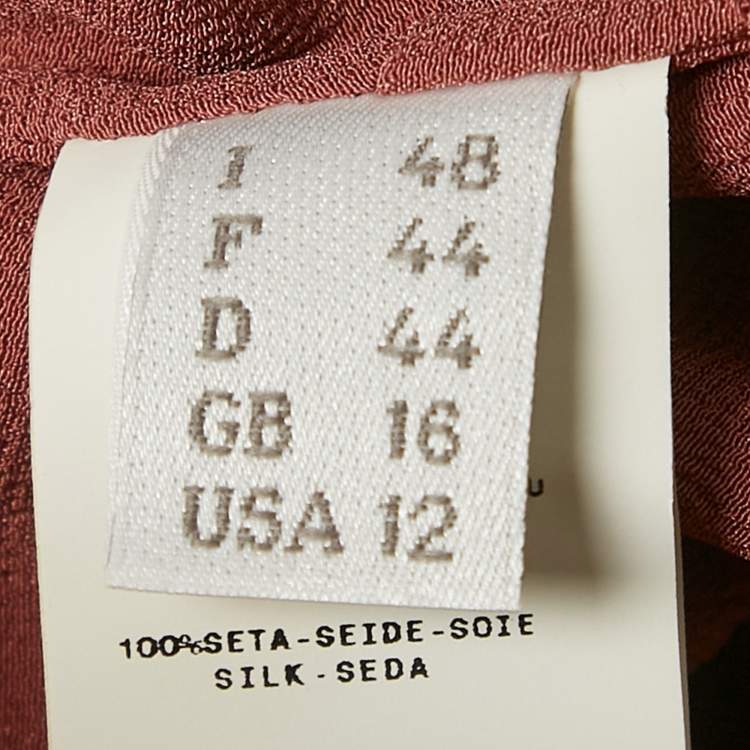 Pre Owned Alberta Ferretti Onion Pink Silk Satin & Chiffon Tie Detail Top L