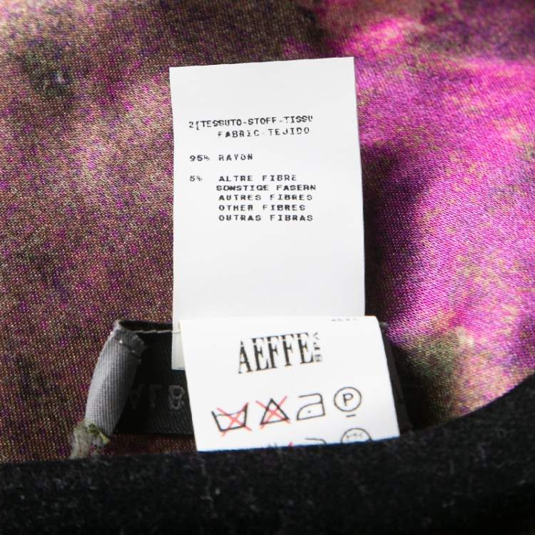 Pre Owned Alberta Ferretti Multicolor Printed Draped Sleeveless Dress M