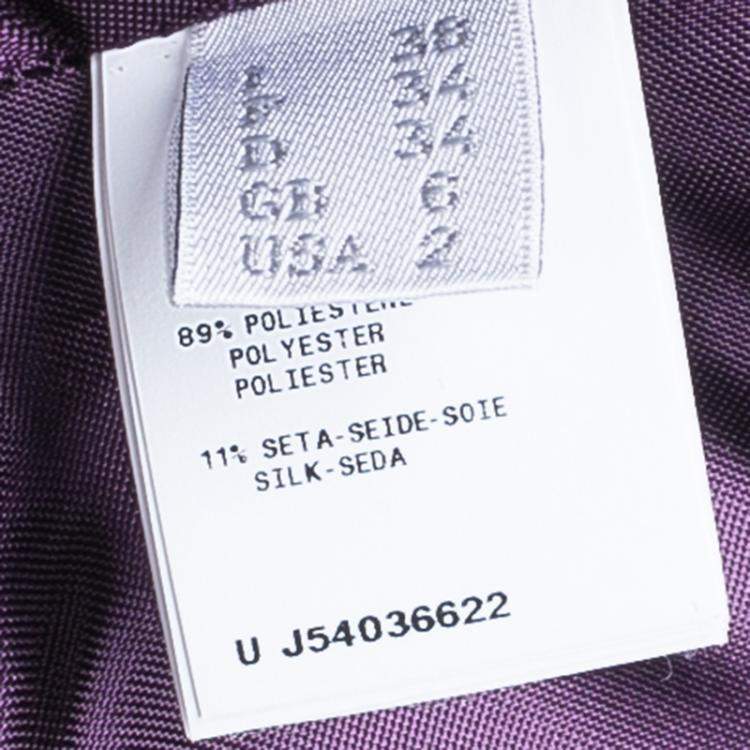 Pre Owned Alberta Ferretti Limited Edition Purple Silk Gown S