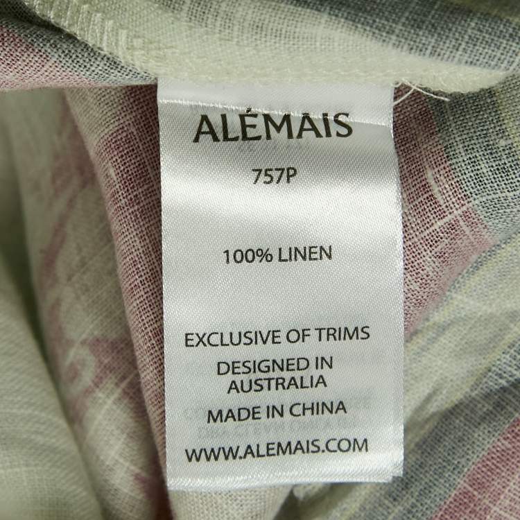 مملوكة مسبقًا Alemais Multicolor Printed Linen Palazzo Pants M