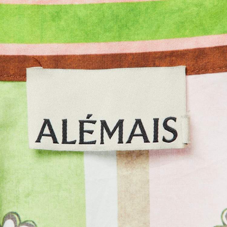 Pre Owned Alemais Multicolor Printed Cotton Dreamer Long Pool Dress M