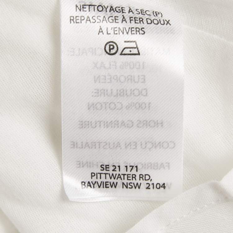 Pre Owned Alemais White Fruitta Print Linen Midi Sundress M