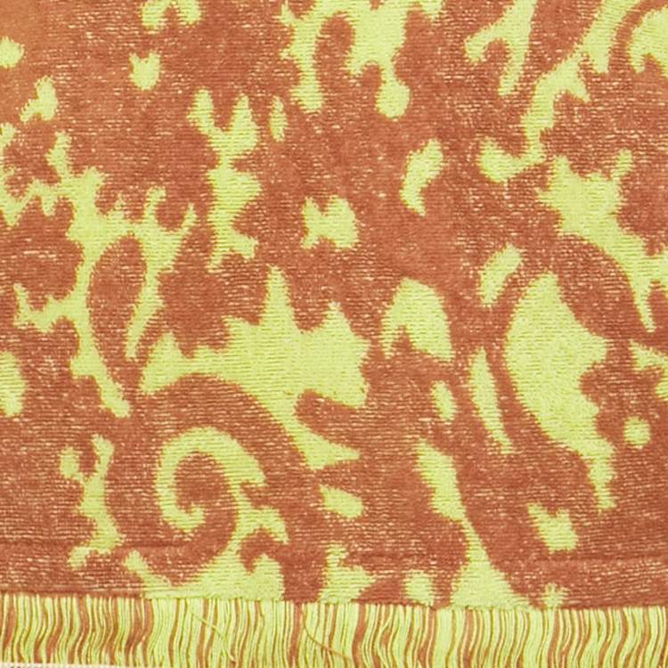 Pre Owned Alemais Yellow/Brown Print Terry Cotton Set S