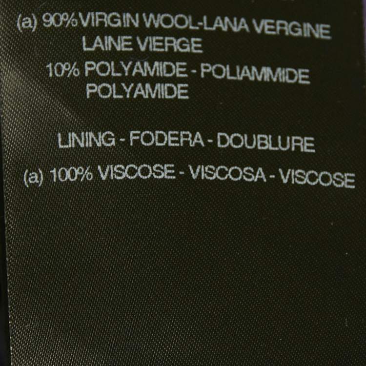 Pre Owned Alessandra Rich Purple Textured Wool Blazer & Skirt Set S