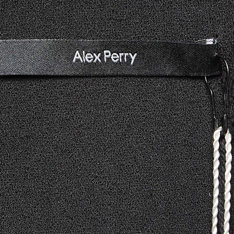 Pre Owned Alex Perry Black Crepe Mini Dress S