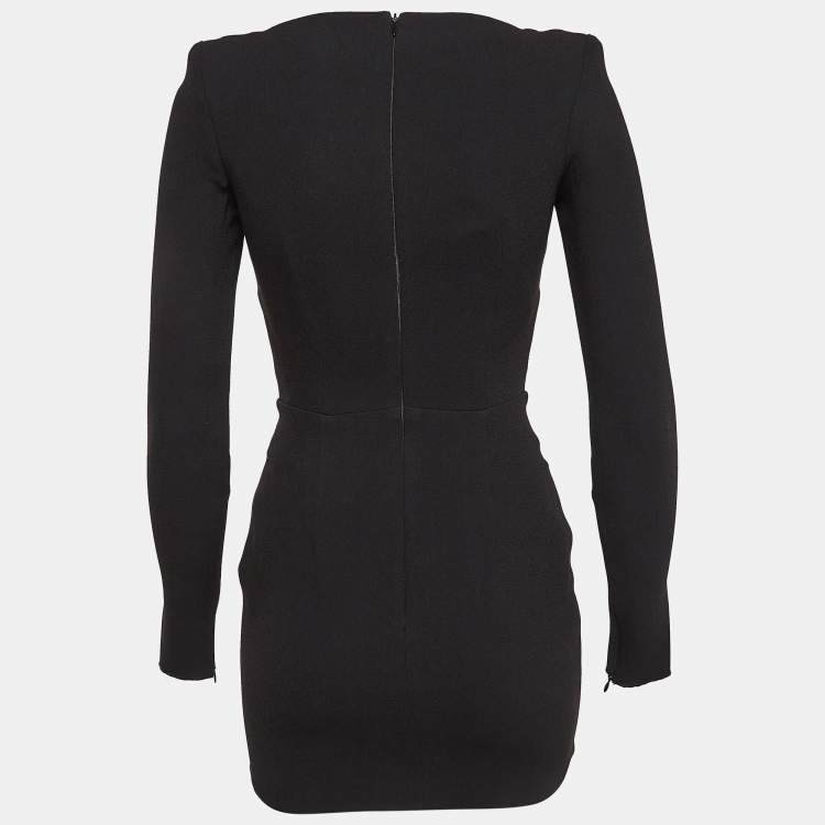 Pre Owned Alex Perry Black Crepe Mini Dress S