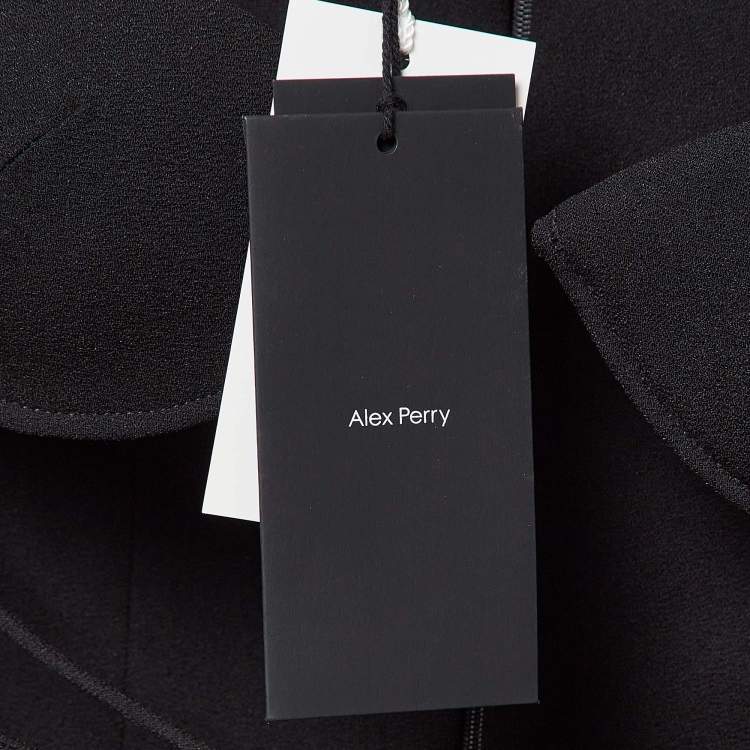 Pre Owned Alex Perry Black Crepe Mini Dress S