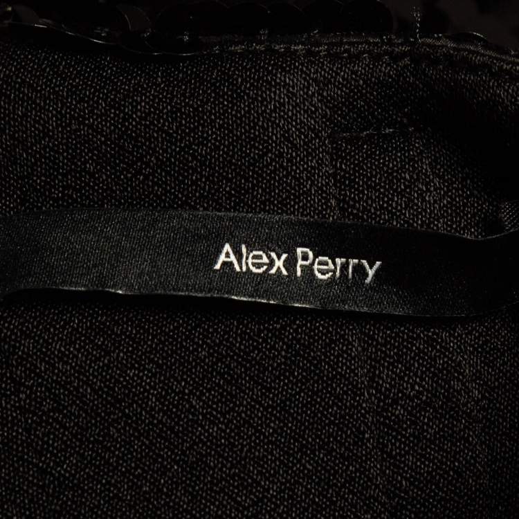مملوكة مسبقًا Alex Perry Black Sequin Sleeveless Dress M