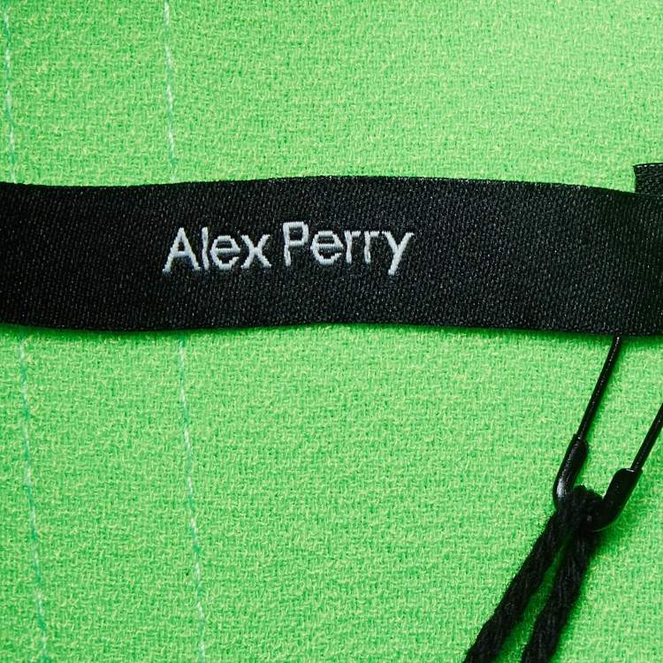 Pre Owned Alex Perry Apple Green Stretch Crepe Singlet Mini Dress M