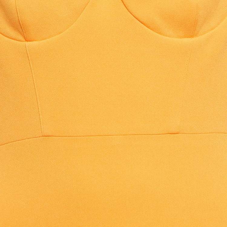Pre Owned Alex Perry Orange Stretch Crepe Lee Midi Dress M