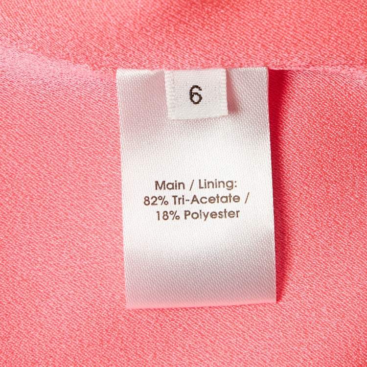 Pre Owned Alex Perry Pink Satin Top and Draped Skirt Set S