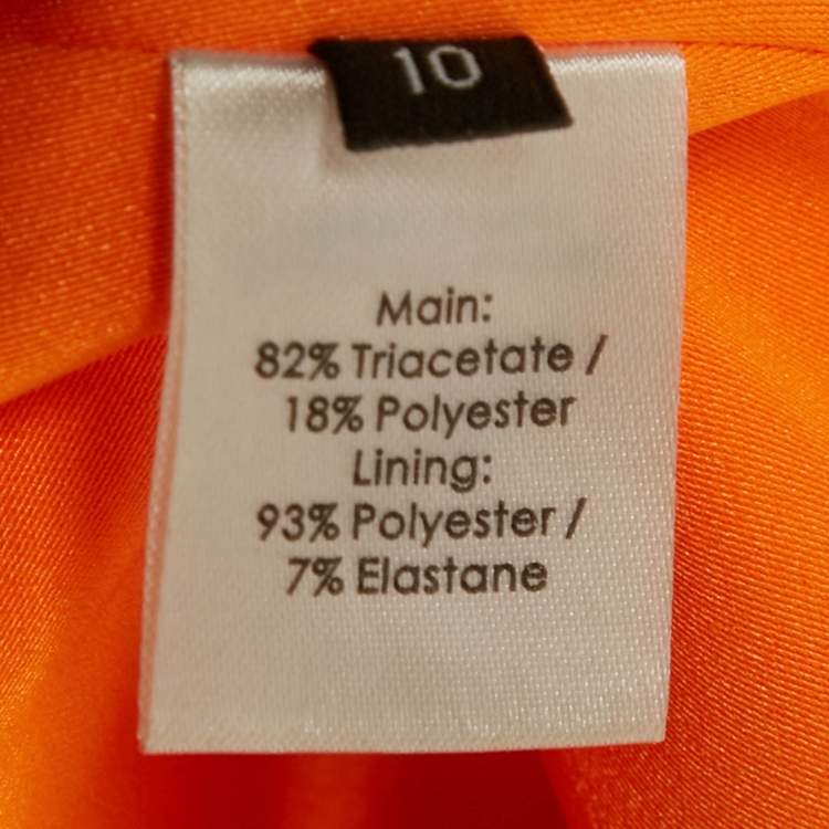 مملوكة مسبقًا Alex Perry Orange Crepe Cape Sleeve Gown M